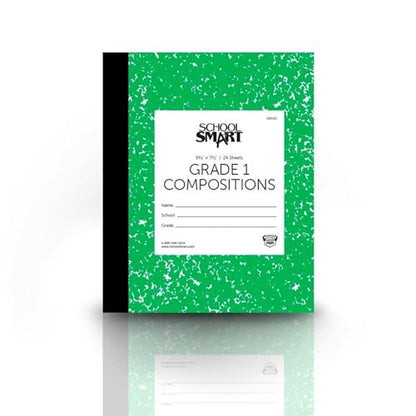 School Smart Skip-A-Line Ruled Composition Book, Grade 1, Green, 48 Pages - size: 24 Sheets/48 Pages - Grade 1
