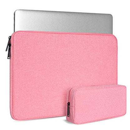 15.6 Inch Laptop Sleeve Case for Lenovo IdeaPad 3 3i/Lenovo ThinkPad E15/ Legion/Yoga 7i 16 inch/Flex 5, LG Gram 16", Dell HP Asus Acer Chromebook with Small Case, Pink - color: Pink, size: 15.6 Inch