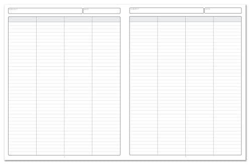 BookFactory 4 Column Columnar Book, Laminate Hardbound, 100 Pages - size: 4 Column, style: Laminate Hardbound