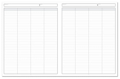 BookFactory 4 Column Columnar Book, Laminate Hardbound, 100 Pages - size: 4 Column, style: Laminate Hardbound