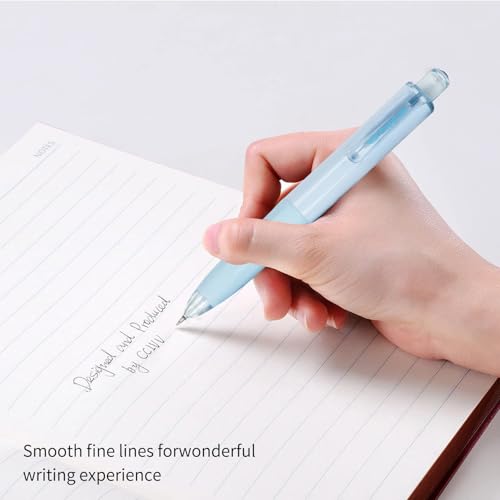 Retractable Gel Pens, Black Ink Gel Pens Fine Point 0.5mm, Pocket Pen, Fast Dry, Gel Ink Pens, Short Pens for Journaling Fine Tip Pens(Pack of 6pcs)