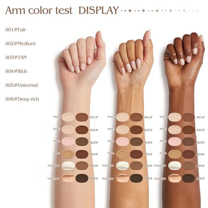 Contour Highlighter Stick，2-in-1 Dual-Ended Cream Bronzer & Highlighter Sticks Pen for Face Body Contouring Makeup- Buildable，Waterproof, Easy to Apply Suitable for Beginners，01Nuetral Nude + Beige - color: A01#Fair