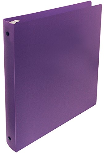 Better Office Products Flexible 3 Ring Poly Binder with Pocket, 1 Inch, Letter Size, 4 Pack-Red, Blue, Purple, and Black