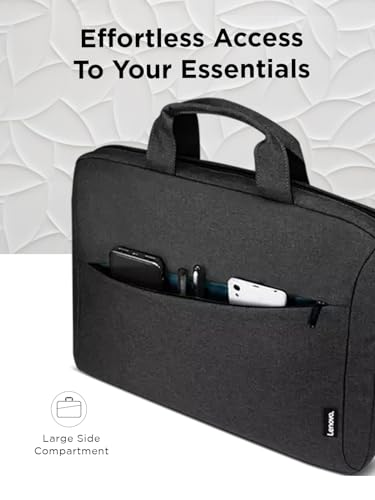 Lenovo Laptop Bag T210, Messenger Shoulder Bag for Laptop or Tablet, Sleek, Durable & Water-Repellent Fabric - size: 15.6 inch (Pack of 10)