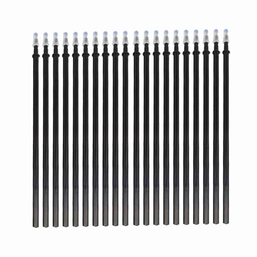 ZJchao Erasable Pens, Pen Refills Erasable Gel Pens Blue Ink Gel Ink Pen Refills with Fine Point 0.5mm Replacement for Office School Writing (20pcs) - color: Black, size: 20pcs
