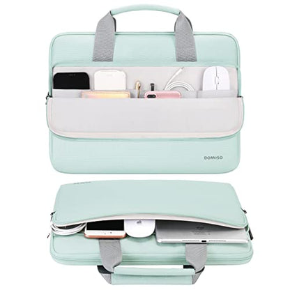 DOMISO 17 inch Laptop Sleeve Protective Case Cover Compatible with 17-17.3 inch HP Dell ASUS Lenovo Chromebook,Waterproof Computer Cases Bag with Handle,Mint Green - color: Mint Green, size: 17-17.3 inch