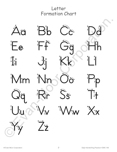 Evan-Moor Daily Handwriting Practice Traditional Manuscript, Kindergarten-Grade 6, Homeschooling and Classroom Resource Workbook, Penmanship, Writing, Letter Placement, Spacing, Alphabet Synonyms