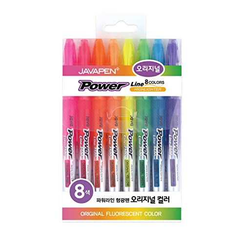 JVPEN Highlighters – 8-Pack Pastel & Vivid Colors, No Smudge & No Bleed, 4mm Chisel Tip, Smooth Pigment Ink, Includes Carry Case – Ideal for Notes, Journaling, School & Office
