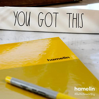 Hamelin, Spiral Notebook, 8.5x11in, College Ruled, Hardcover, 90shts/180 Pages, 3 Subject Notebook, SUNSHINE Yellow - color: SUNSHINE Yellow