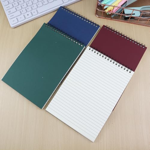 4 Pcs Top Bound Spiral Notebook,8.3 inch x 5.8 inch,60 Sheet,7mm College Ruled Paper,A5 Spiral Note Pads Memo Lined Notebook Journal for School and Office Supplies (4 Colors) - color: 4 Colors