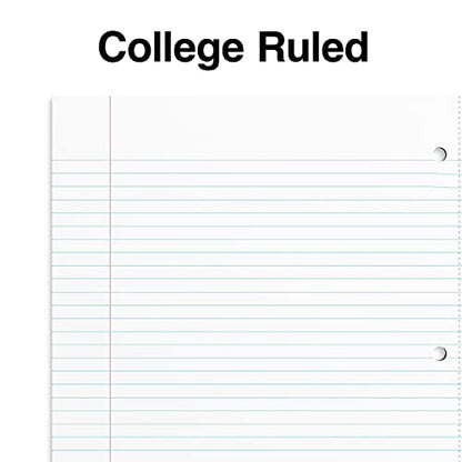 STAPLES Accel 1‑Subject Notebook, 8.5” x 11”, College Ruled, 100 Sheets, Black