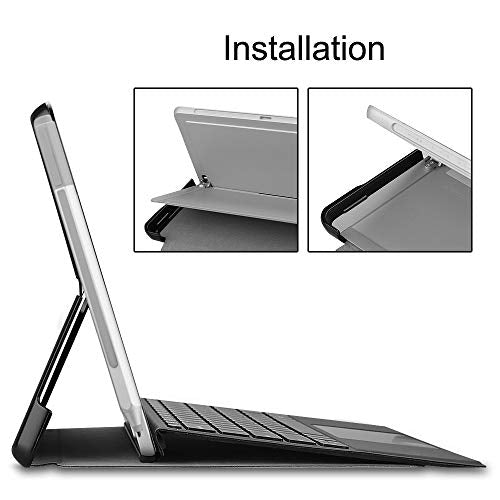 Gylint Case for Surface Go 4 2023 /Go 3 2021 /Go 2 2020 /Surface Go 2018, Slim Fit Leather Smart Case Cover with Pencel Holder for Microsoft Surface Go Flower - color: Flower