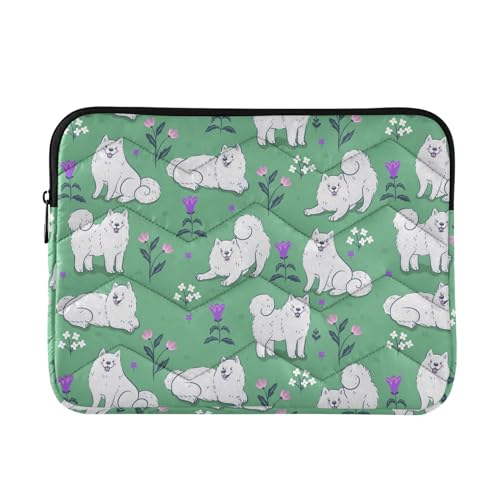 Cute Laptop Sleeve 13 inch Cute Samoyed Dog Laptop Bag 14 inch Waterproof Computer Bag for Women Laptop Accessories Computer Cover Bag for Tablet Men - color: Cute Samoyed Dog