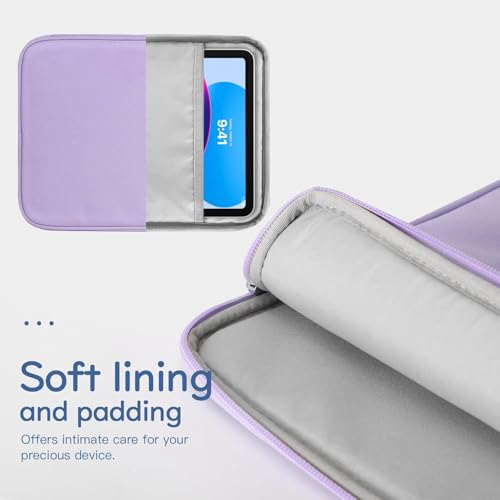 Dadanism 9-11 Inch Tablet Sleeve Bag Carrying Case, Grey Purple | Fits iPad (A16) 11th Gen 11", iPad 10th Gen 10.9" Air 5/4, iPad Air M4/Pro 11", iPad 9/8/7th 10.2", Galaxy Tab A11+ Plus 11" - color: Gray Purple, size: 9-11 inch