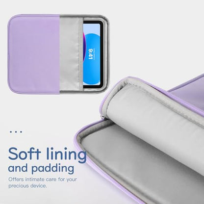 Dadanism 9-11 Inch Tablet Sleeve Bag Carrying Case, Grey Purple | Fits iPad (A16) 11th Gen 11", iPad 10th Gen 10.9" Air 5/4, iPad Air M4/Pro 11", iPad 9/8/7th 10.2", Galaxy Tab A11+ Plus 11" - color: Gray Purple, size: 9-11 inch