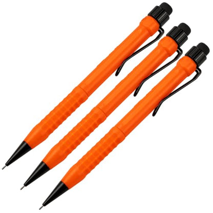 Rite in the Rain Weatherproof Mechanical Twist Pencil, Orange Barrel, 0.9mm Black Lead, 3 Pack (No. OR9-3) - color: Orange