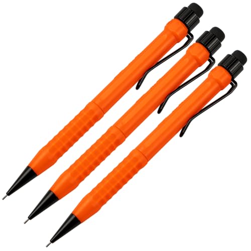 Rite in the Rain Weatherproof Mechanical Twist Pencil, Orange Barrel, 0.9mm Black Lead, 3 Pack (No. OR9-3) - color: Orange