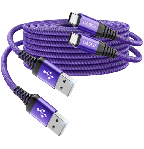 USB A to USB C Cable 60W Fast Charging 6FT, 2Pack USB C Cable for CarPlay, Durable Braided USB to USB C Charger Cord iPhone USB C Cable for iPhone 17 16 15 Pro Max, Samsung Galaxy S26 and More-Purple - color: Purple, size: 6FT, style: USB A to USB C