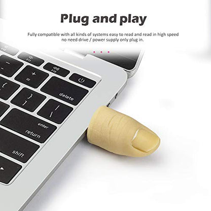 Cute USB Flash Drive Character Thumb Drive for Kids Students Gift Pendrive (16GB, Thumb Shape) - color: Finger shape, size: 16GB