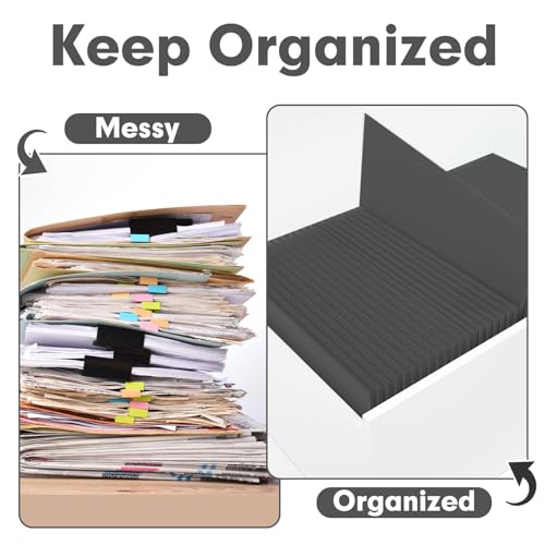 Two Pocket Folders, PANDRI 30 Pack 2 Pocket Folders, Letter Size Paper File Folder for School Office Home Business, Black - color: Black