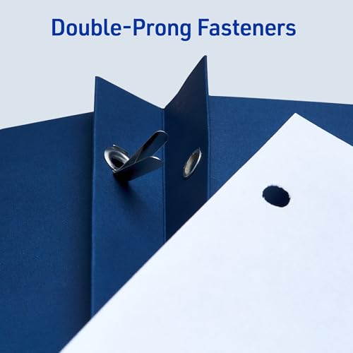 Avery Two Pocket Folders with 3 Prong Fasteners, Holds 70 Sheets, 25 Blue Folders (47975) - color: Dark Blue