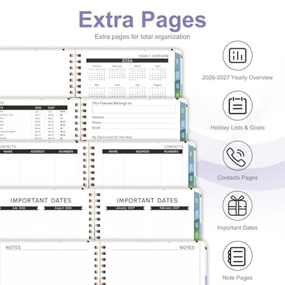 Planner 2026-2027, Weekly and Monthly Academic Year Calendar Planner, July 2026 - June 2027, Daily Agenda Book for Office School Supplies, Letter Size(8.5'' x 11'') - color: 2607-Mountain Flight, size: 8.5"x11"(Jul 2026-Jun 2027)