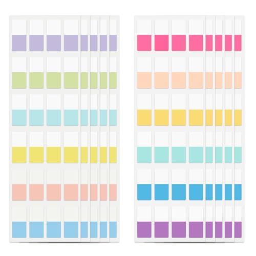 480 Pcs Sticky Index Tabs, Colored Book Tabs for Notebooks, 0.5×1inch | Repositionable Page File Tabs Writable Colored Page Markers for Notebooks Books Annotation File Classification - color: Vibrant, size: 0.5×1 Inch