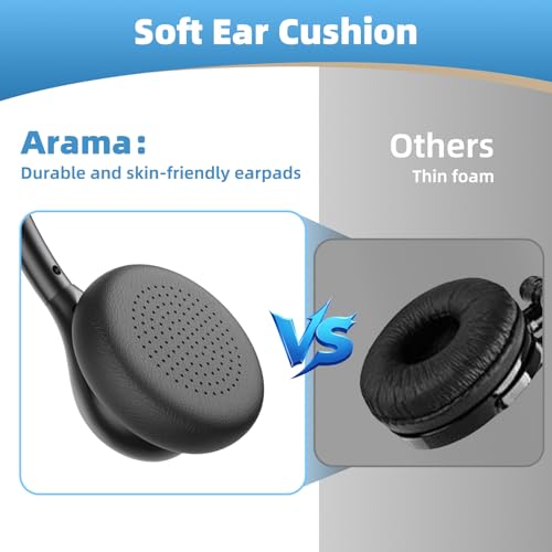 Arama USB Headset with Microphone (A600MONO) – Noise Cancelling, Inline Volume & Mute Control, USB-A & USB-C Compatible for Computer, Laptop, Mac, Zoom, Teams, Skype