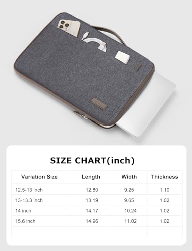 DOMISO 15.6 inch Laptop Case Sleeve Protective Cover Compatible with 16 inch MacBook Pro M4 M3 M2/Pro Max,15.6-16 inch HP Dell ASUS Lenovo Chromebook,Waterproof Computer Cases Bag,Dark Grey - color: Dark Grey, size: 15.6"