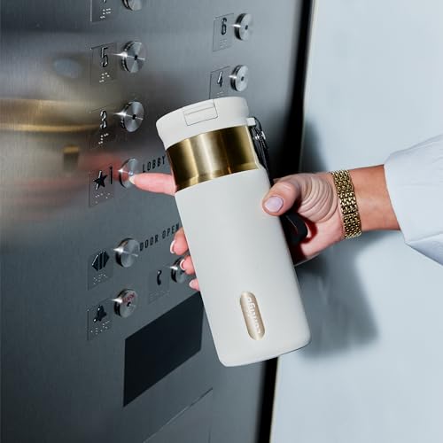 Contigo SnapSeal 473.2ml(16온스) 스테인리스 스틸 진공 단열 물병, 누출 방지 자동 닫힘 뚜껑(빨대 호환) 및 휴대용 스트랩, BPA 프리 및 납 프리, 식기세척기 사용 가능 - color: 어비스 브론즈, size: 16온스