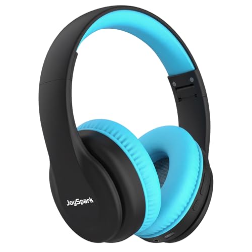JoySpark Kids Bluetooth Headphones, Lightweight Wireless Headphones for Kids, 85/94dB Volume Limited, 60 Hours Playtime, Bluetooth 5.3, Over-Ear Toddler Headsets with Built-in Mic (Black Blue) - color: Black Blue