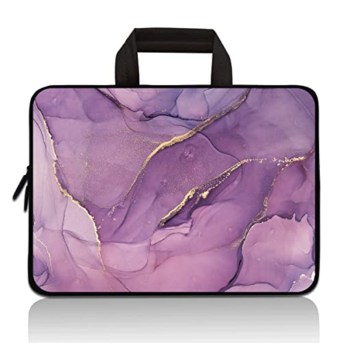 Universal 7~9 inch Kids Tablet Portable Neoprene Zipper Carrying Sleeve Case Bag Fits 7" 8" 8.5" 8.9" 9" iPad Mini 5 4 3 2 1, Galaxy Tab A 8.0 (Purple Marble) - color: Purple Marble