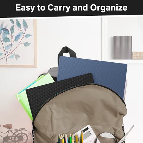 12-Pack Plastic Folders with Pockets and Prongs,2-Pocket Folders with 3 Fasteners, Poly Folders Holds 8-1/2" x 11" Paper for School/Office/Home - color: Black, size: 12-Pack