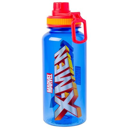 Silver Buffalo Marvel X-Men Jubilee Sentinels, Plastic Water Bottle, 32oz | Storm, Jean Grey, Rogue, Wolverine, Magneto, Cyclops, Beast, Twist Spout, Stickers, You Stick Yourself, Professor X - color: X-Men