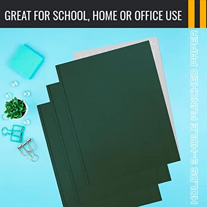 Better Office Products Dark Green 2 Pocket Folders with Prongs, 50 Pack, Letter Size, Matte Texture, 8.5 x 11 Inch - color: Dark Green