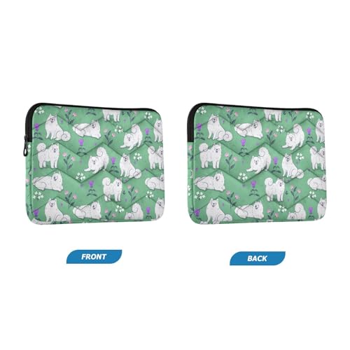 Cute Laptop Sleeve 13 inch Cute Samoyed Dog Laptop Bag 14 inch Waterproof Computer Bag for Women Laptop Accessories Computer Cover Bag for Tablet Men - color: Cute Samoyed Dog