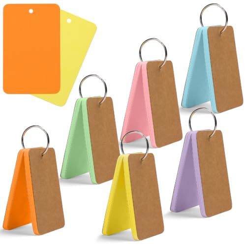 2.2x3.5 Colored Index Cards with Ring, Goefun 1080 Pcs Blank Note Cards, 6 Color Flashcards for Studying, To Do List, Vocabulary, Memory, Recipe - color: 6colors-blank, size: 2.2x3.5-1080pack