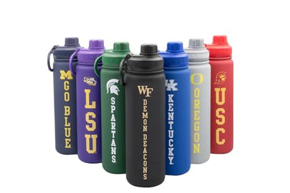 Wake Forest Water Bottle - Double Walled Stainless Steel 24 oz Keeps Drinks Cold or Hot - color: Wake Forest