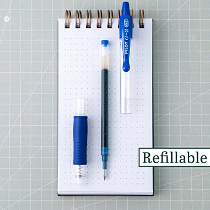 Pilot G2 Premium Refillable and Retractable Rolling Ball Gel Pens, Ultra Fine Point, Gel Ink Pens, 0.38mm, Blue Ink, 12-Pack - color: Blue Ink, size: 12 Count (Pack of 1)