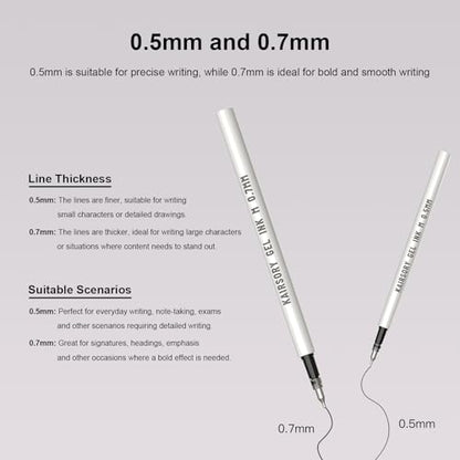 Black Gel Pens Refills,Retractable Gel Ink Pen Refill Bulk,pen refills for twist pens,Fine Point 0.5mm Black Ink, Smooth Writing Retractable Click Pen Refill(15 Pcs Pen Refills-Black Ink-0.5mm) - style: 15 Pcs Black Ink refills-0.5mm