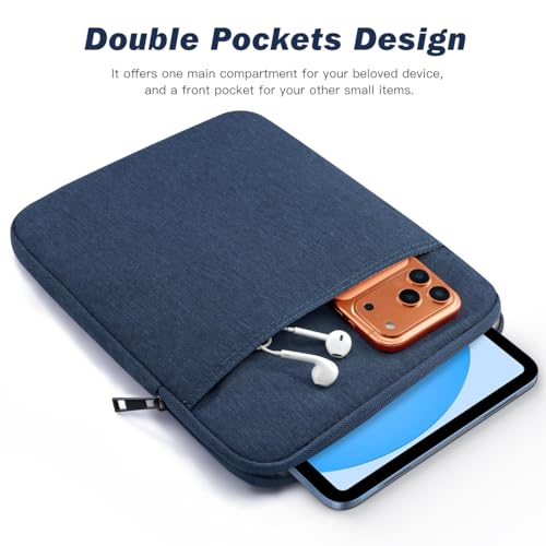 Dadanism 9-11" Tablet Sleeve Bag Carrying Case for iPad (A16) 11th Gen 11", iPad 10th Gen 10.9" Air 5/4, iPad Air/Pro 11", iPad 9/8/7th 10.2", Galaxy Tab A11+ Plus 11"/S9 FE, Tab M11 11",Dusty Blue - color: Dusty Blue, size: 9-11 inch