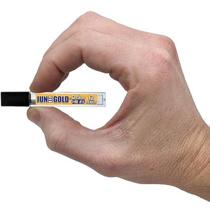 June Gold 864 Pieces, 0.5 mm HB #2 Lead Refills, 72 Dispensers, 12 Pieces Per Dispenser, Fine Thickness, Break Resistant Lead/Graphite - style: 0.5 mm