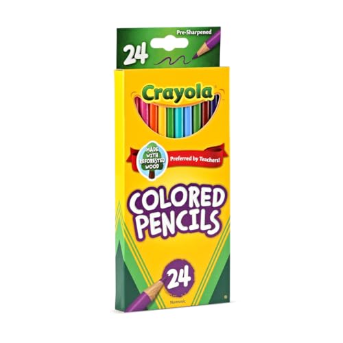 Crayola Colored Pencils, Coloring Supplies, 24 Count