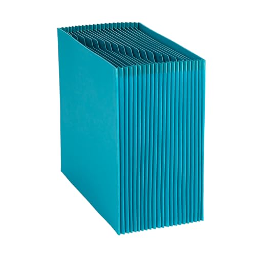 Blue Summit Supplies A-Z Accordion File Organizer, 21 Pockets, Teal | 12 x 10 in, 21 alphabetical pockets, expanding accordion file, for bills, receipts, and document organization