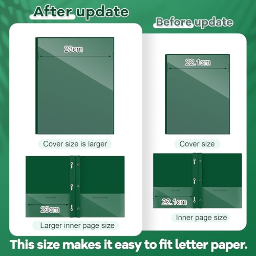 Henoyso 24 Pcs Plastic Folders with Clear Front Pocket and 3 Prong Take Home Plastic 2 Pocket Folder Back to School for Students Parent Teacher Communication for School Office (Dark Green) - color: Dark Green