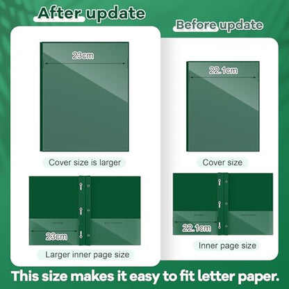 Henoyso 48 Pcs Plastic Folders with Clear Front Pocket and 3 Prong Take Home Plastic 2 Pocket Folder Back to School for Students Parent Teacher Communication for School Office (Dark Green) - color: Dark Green