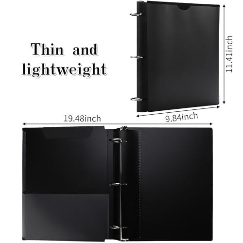 360° Pivotable 3 Ring Binder, Upgraded Foldable Binders 1 inch 12 Pack, Thin Small Three Ring Binder Fits 8.5" x 11", for Home, School and Office- Black, Purple, White, Blue, Green, Red - color: 2 Black+2 Green+2 Blue+2 Red+2 White+2 Purple, style: 12 PCS