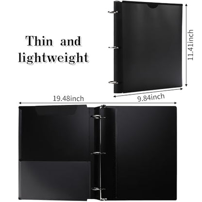 360° Pivotable 3 Ring Binder, Upgraded Foldable Binders 1 inch 12 Pack, Thin Small Three Ring Binder Fits 8.5" x 11", for Home, School and Office- Black, Purple, White, Blue, Green, Red - color: 2 Black+2 Green+2 Blue+2 Red+2 White+2 Purple, style: 12 PCS