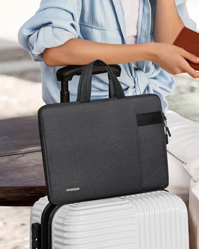 Innostyle Laptop Sleeve, 13-14 inch MacBook Laptop Bag, for Women Men Black | with Handle, Lightweight, Shock, Water Laptop Case, MacBook Air & MacBook Pro - color: Black