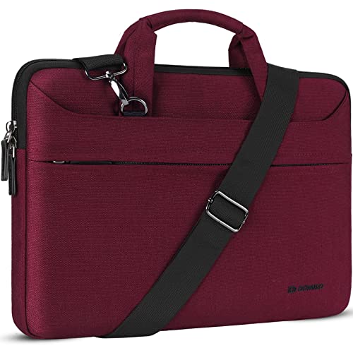 DOMISO 17.3 inch Laptop Messenger Shoulder Bag Tote Bag for Women for Men,Business Travel Work Computer Bag Chromebook Case Briefcase,Compatible with 17 inch HP Dell Lenovo ASUS, Fuchsia - color: Fuchsia, size: 17 - 17.3 Inch